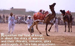 Depicts Rajastan and its culture